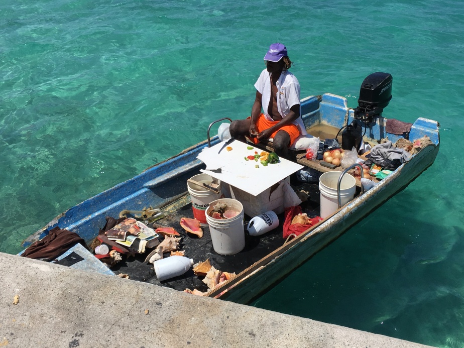 Fisherman preparing Conch Salad